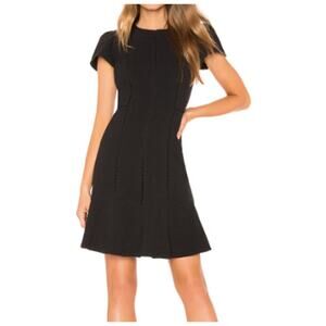 Rebecca Taylor Black Stretch Texture Mini Dress Size 6